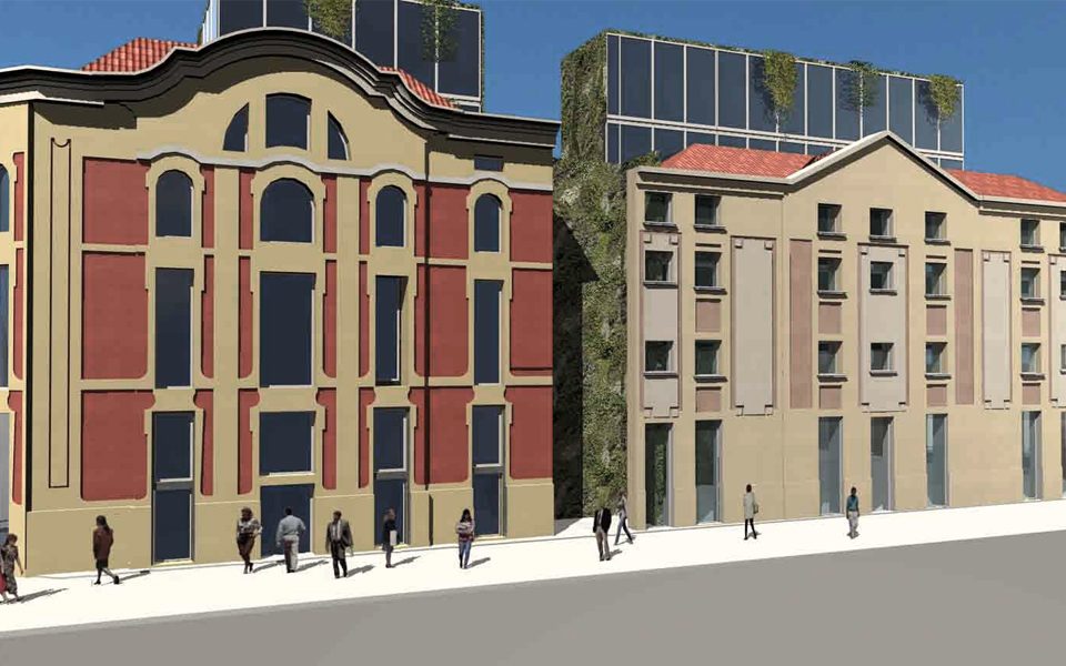 share studio architettura conversione tabacchificio bulgaria area commerciale residenziale